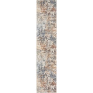 Astra Machine Washable 2 ft. x 10 ft. Multicolor Abstract Contemporary Kitchen Runner Area Rug