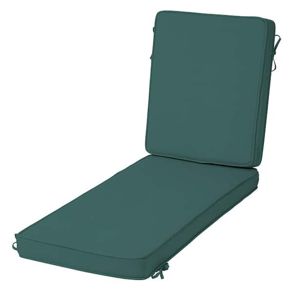 ARDEN SELECTIONS Modern Outdoor Chaise Cushion 21 x 46, Peacock Blue Green Texture