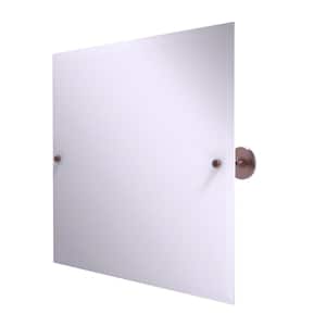 Shadwell Collection Frameless Landscape Rectangular Tilt Mirror with Beveled Edge in Antique Copper