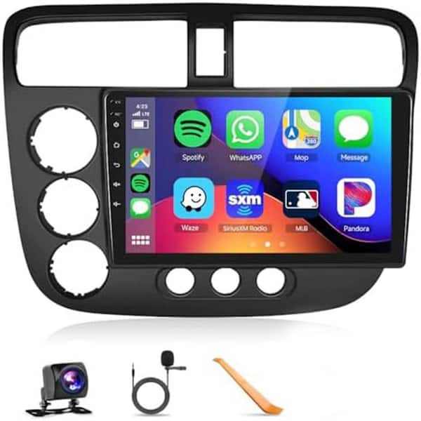 9 in. HD IPS Touch Screen Car Stereo with Wireless CarPlay, Android Auto, GPS, WiFi, and Backup Camera
