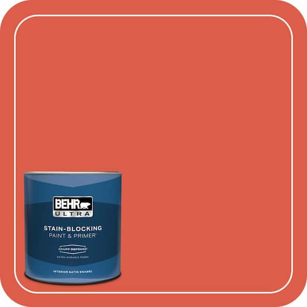 BEHR ULTRA 1 qt. #P180-6 Pimento Extra Durable Satin Enamel Interior Paint & Primer