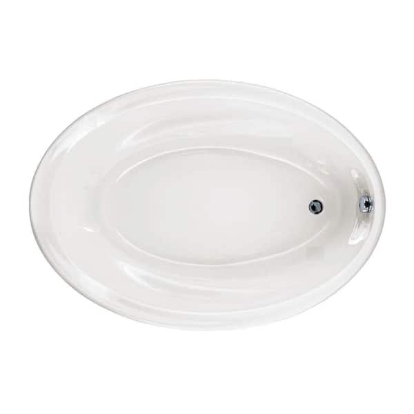 American Standard Savona 72 in. x 100 in. Oval Soaking Bathtub with Reversible Hand Drain in White