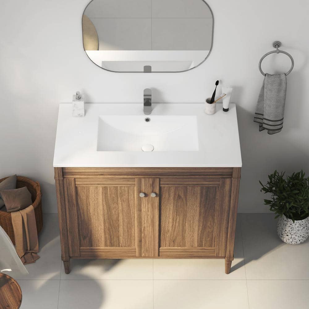 Tucson 36" W x 18.25" D Vitreous China Rectangular Single Vanity Top Sink in White (Sink Only)