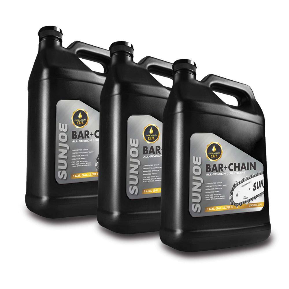 Sun Joe 1 Gal. Bar and Chain Oil for All Chain Saws (3Pack) BDLA0092 The Home Depot