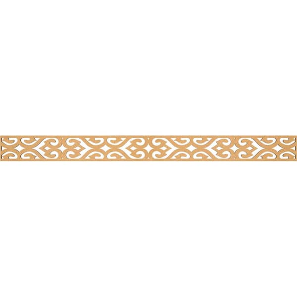 Ekena Millwork Keene Fretwork 0.25 in. D x 46.375 in. W x 4 in. L MDF Wood Panel Moulding