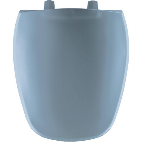 BEMIS Round Closed Front Toilet Seat in Glacier Blue