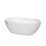 Wyndham Collection Juno 59 in. Acrylic Flatbottom Bathtub in White with ...