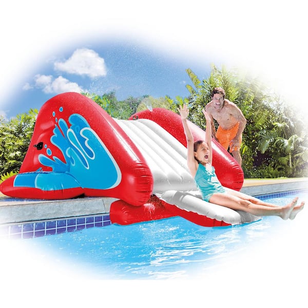 Intex Kool Splash Inflatable Pool Slide Play Center with Sprayer Red 2 Pack