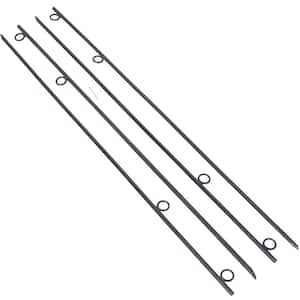 4-Piece Heavy-Duty Steel Rebar Stake with Loop Grip Rebar 5/8 x 55.5 in. Tent Canopy Ground Stakes with Angled Ends