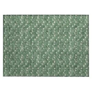 Chantille ACN514 Green 1 ft. 8 in. x 2 ft. 6 in. Machine Washable Indoor/Outdoor Geometric Area Rug