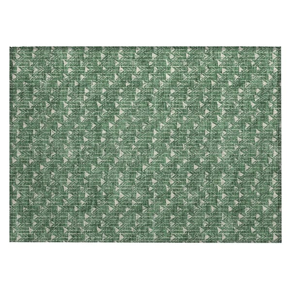 Addison Rugs Chantille ACN514 Green 1 ft. 8 in. x 2 ft. 6 in. Machine Washable Indoor/Outdoor Geometric Area Rug