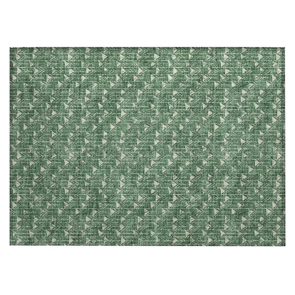 Addison Rugs Chantille ACN514 Green 1 ft. 8 in. x 2 ft. 6 in. Machine Washable Indoor/Outdoor Geometric Area Rug