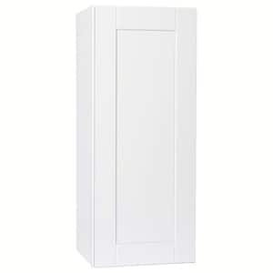 Shaker 15 in. W x 12 in. D x 36 in. H Assembled Wall Kitchen Cabinet in Satin White