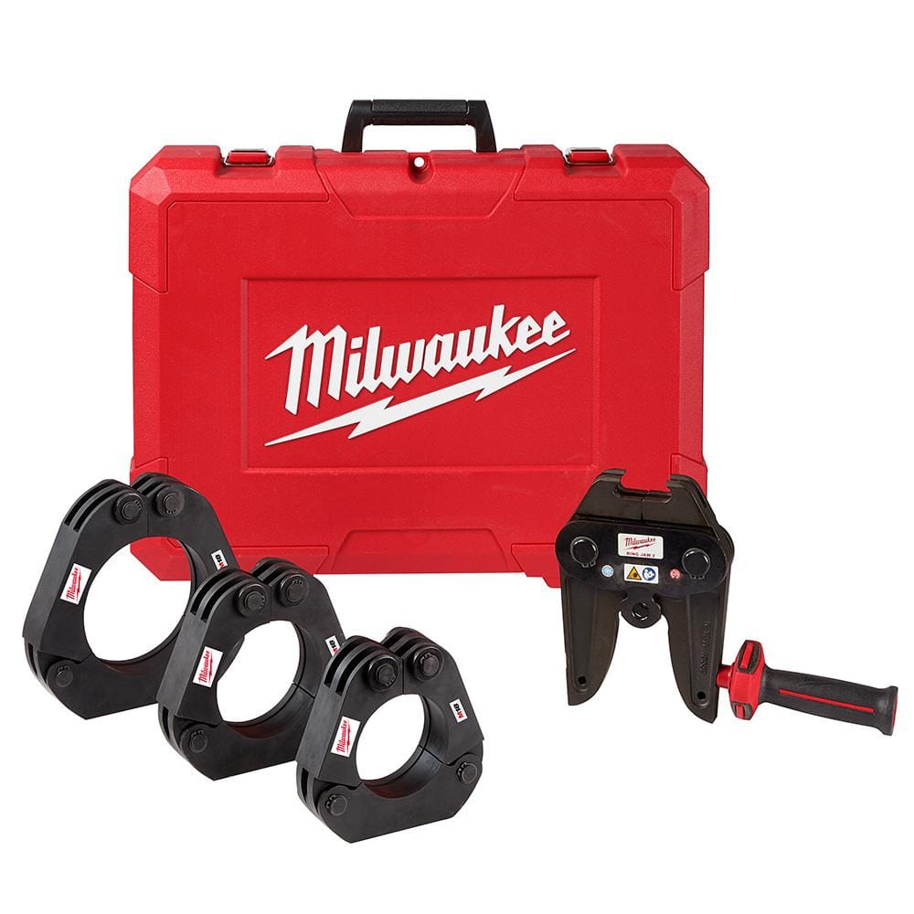 Milwaukee 2-1/2 in. to in. Iron Pipe LPS XL Rings M18 Press Tool Jaw Kit  for Mega Press XL Fittings 49-16-2698 The Home Depot