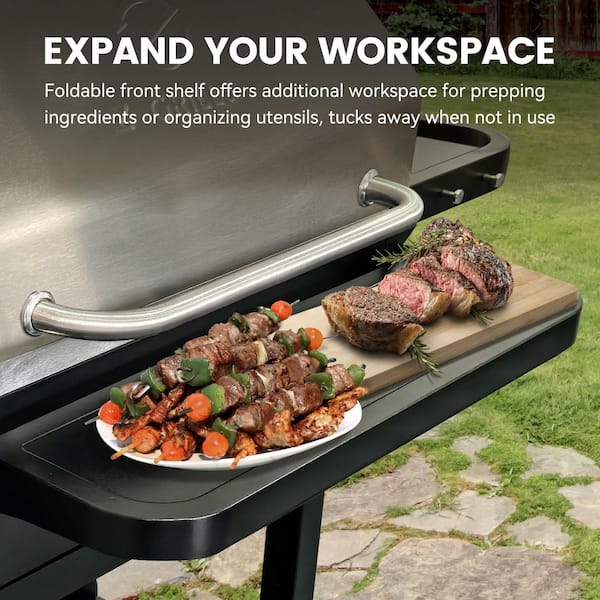 Z GRILLS 1056 sq. in. Pellet Grill in Silver with Stainless