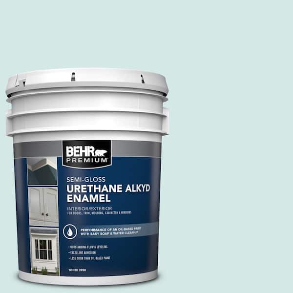 5 gal. #T14-05 Sky Blue Urethane Alkyd Semi-Gloss Enamel Interior/Exterior Paint