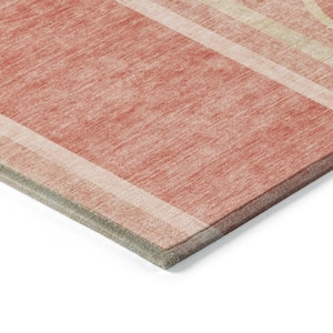 Chantille ACN532 Salmon 5 ft. x 7 ft. 6 in. Machine Washable Indoor/Outdoor Geometric Area Rug