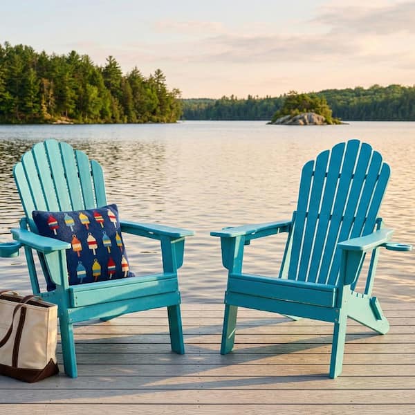 Upland 4PCS Upgraded Folding All-Weather HDPE Adirondack Chair