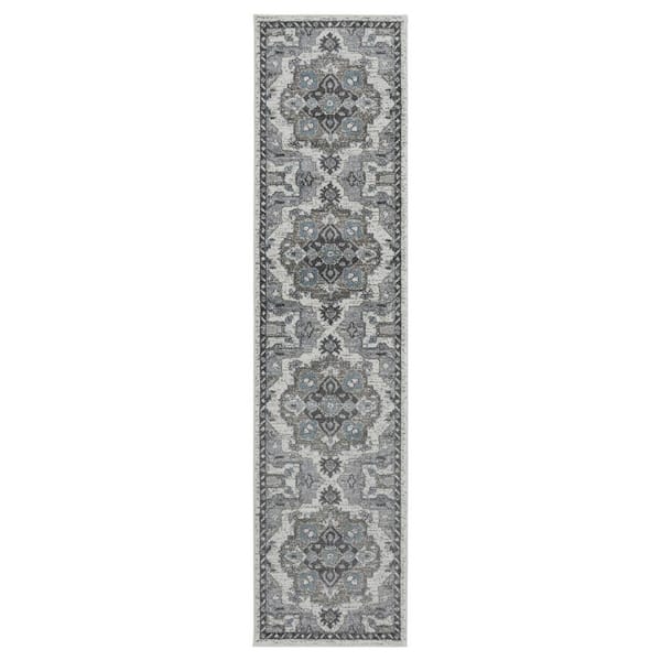 Amer Rugs Alexandria 3 ft. X 11 ft. Taupe Medallion Area Rug