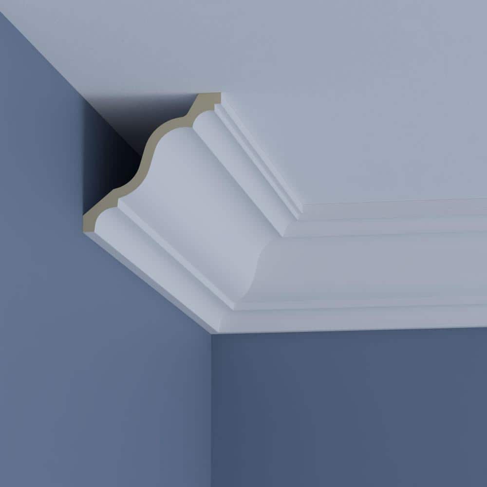 96" Gray Polyurethane Crown Moulding