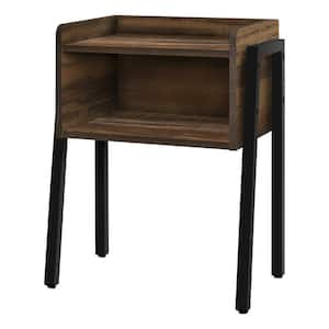 47.3 in. Width Walnut Rctangle Wooden Side Table with 2-Drawer & Sliding  Doors Dog Cage, Save Space, Aesthetic Furniture