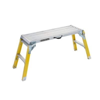 Aluminum Work Platform Large Size Step Stool Folding Portable Work Bench  with Non-Slip Mat Capacity 660 LBS Heavy Duty