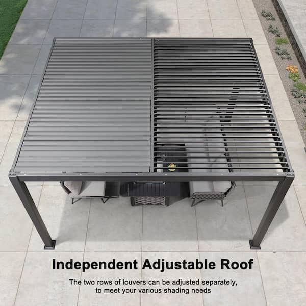 【大放出】 Glass-roots kubire & LSA outdoor PURPLE LEAF 11.4 ft. x 27.2 ft. Gray Aluminum Outdoor