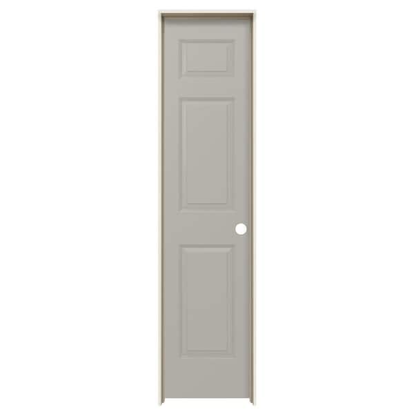 JELD-WEN 18 in. x 80 in. Colonist Vanilla Painted Left-Hand Smooth Solid Core Molded Composite MDF Single Prehung Interior Door