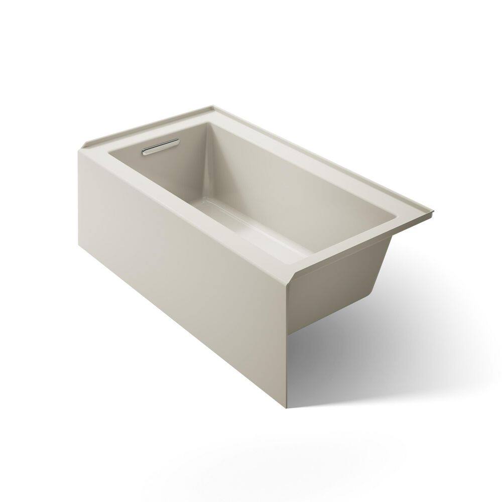 Underscore 60 in. Left-hand drain Rectangular Alcove Bathtub in Biscuit price history on PriceWatchPro