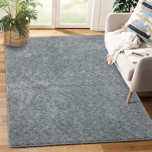 Gray 5 ft. x 8 ft. Shag Solid Rug