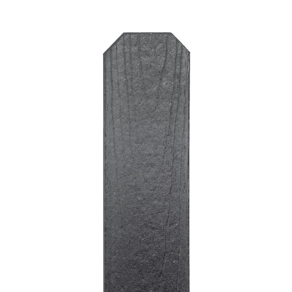 Natures Composites Composite Fence and Gate Picket - Dog Ear - Raven (Black) - 3/8in. x 3.5in. x 5 3/4ft. (10-Pack)
