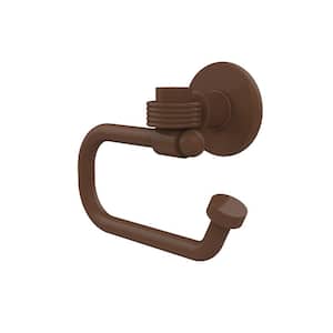 Continental Collection Euro Style Single Post Toilet Paper Holder with Groovy Accents in Antique Bronze