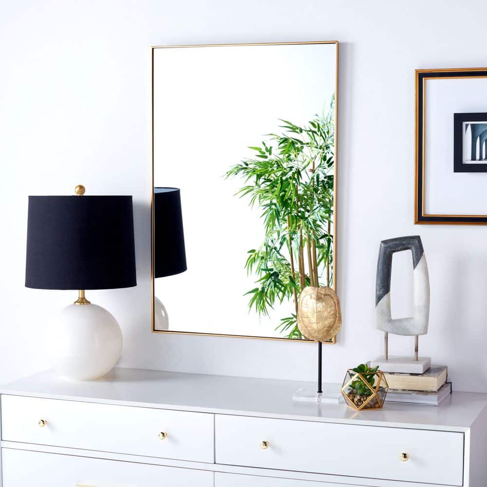 Harlon 24 in. W x 36 in. H Rectangle Metal Framed Mirror price history on PriceWatchPro