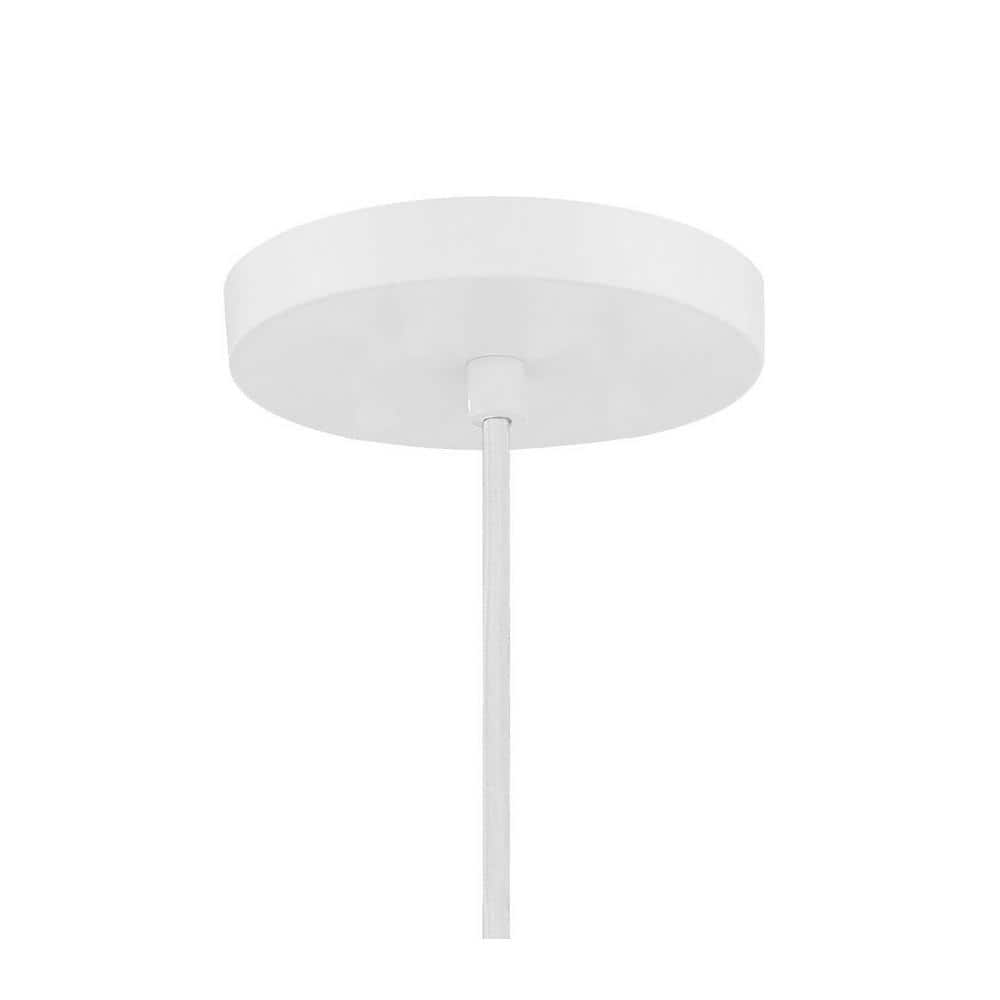 Mini White Glass and Metal Indoor/Outdoor Pendant Light