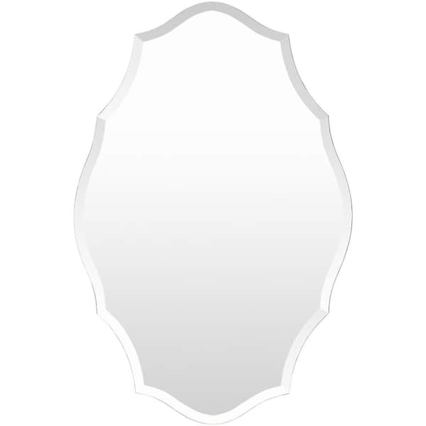 Livabliss Matthias 24 in. H x 16 in. W Novelty Wood Frame Silver Decorative Mirror