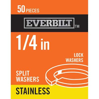 1/4 in. Stainless Steel Lock Washer (50-Pack)