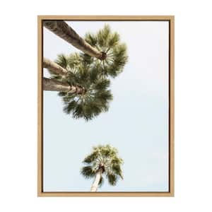 Sylvie "Palm Trees Above" by Saint and Sailor Studios Coastal Framed Canvas Wall Art 24 in. x 18 in.