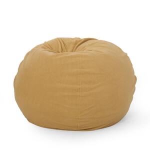 Yellow Polyester Bean Bag Chair 42 in. x 52 in. x 52 in.