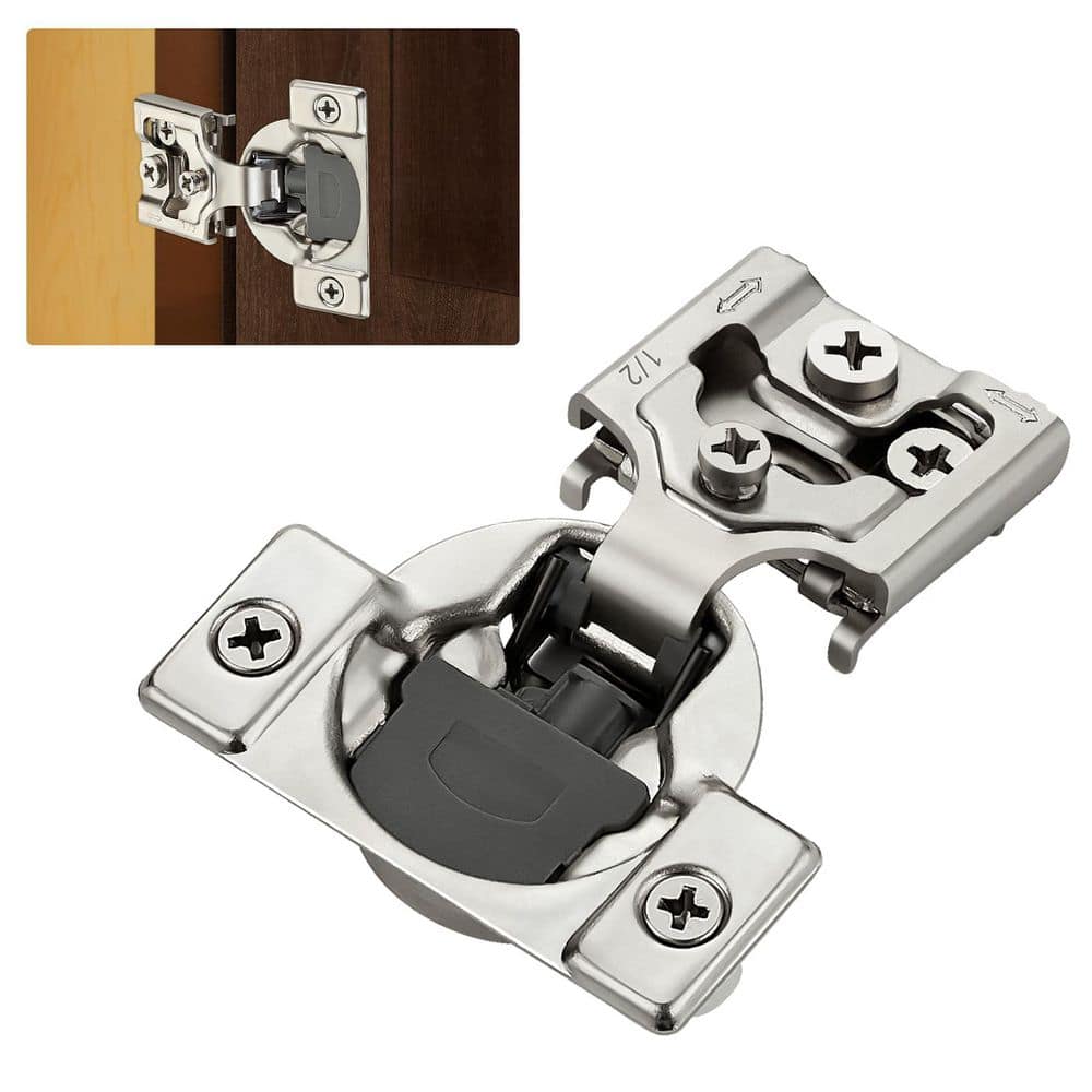 10 Pack 1/2-in. Overlay Soft Close Concealed Cabinet Hinges 105° Face Frame Satin Nickel Steel price history on PriceWatchPro