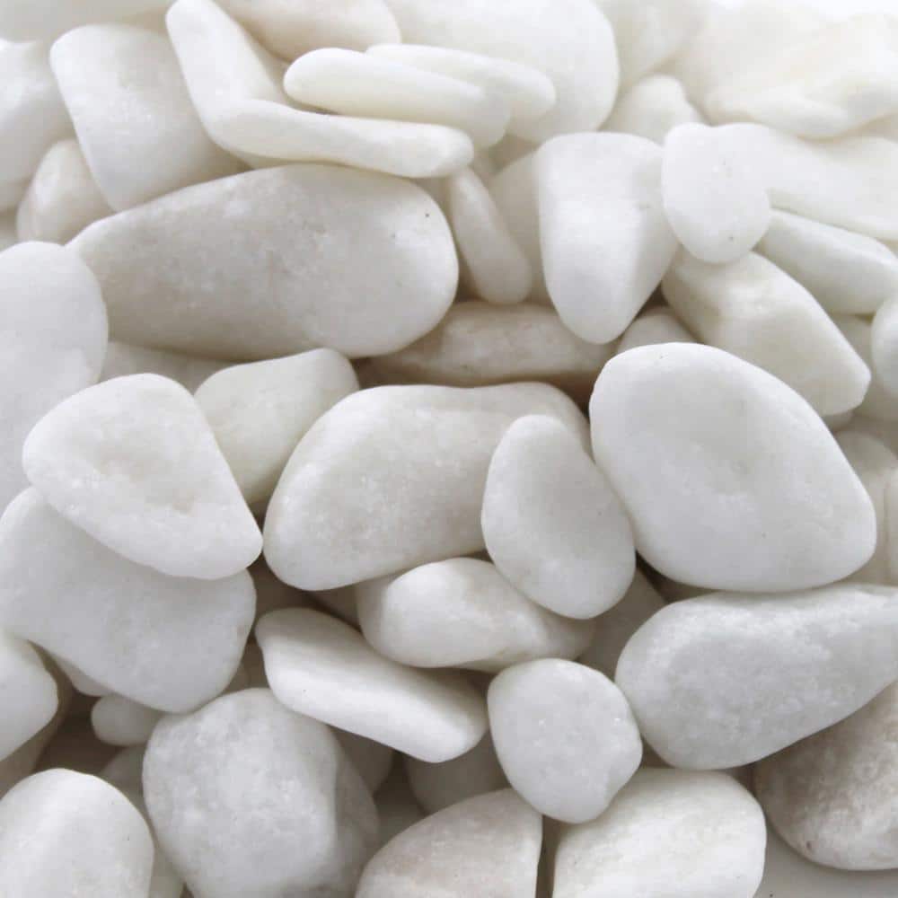 Mini Snow White River Pebbles for Landscaping and Decor