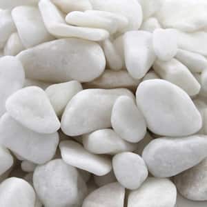 0.5 in. to 1.5 in., 20 lb. Small Snow White Pebbles
