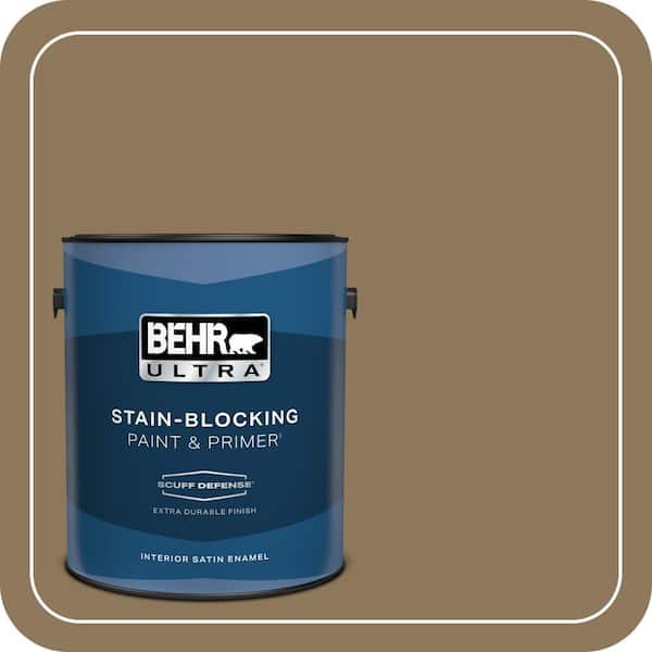 BEHR ULTRA 1 gal. #N300-6 Archaeological Site Extra Durable Satin Enamel Interior Paint & Primer