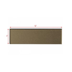 Transitional Design Glossy Bronze Subway 3 in. x 12 in. Glass Backsplash Wall Tile (14 sq. ft./Case)
