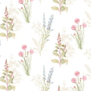 Flora Vinyl Roll Wallpaper (Covers 55 sq. ft.)