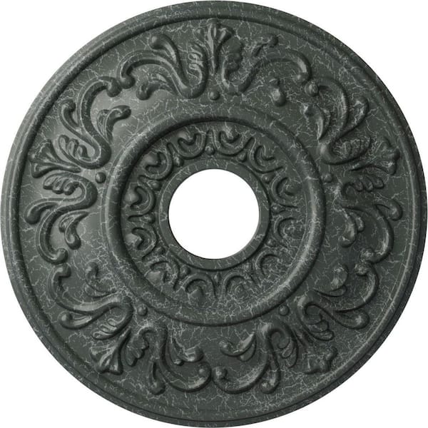 Ekena Millwork 1" x 18" x 18" Polyurethane Valletta Ceiling Medallion, Athenian Green Crackle