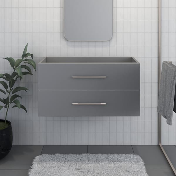 VOLPA USA AMERICAN CRAFTED VANITIES Napa 36 in. W x 18 in. D Bath Vanity Cabinet Only in Gray
