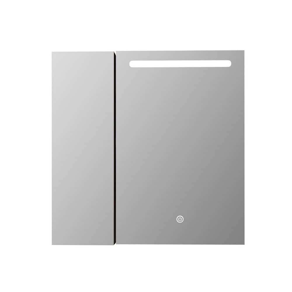 30 in. W x 30 in. H Rectangular Black Aluminum Surface Mount Medicine Cabin