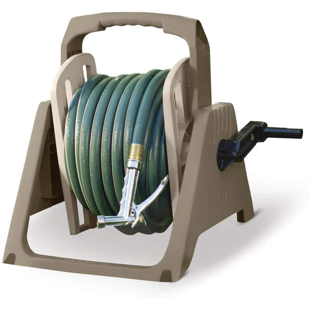 Suncast 100 ft. Taupe Plastic Wall Mounted Hose Reel