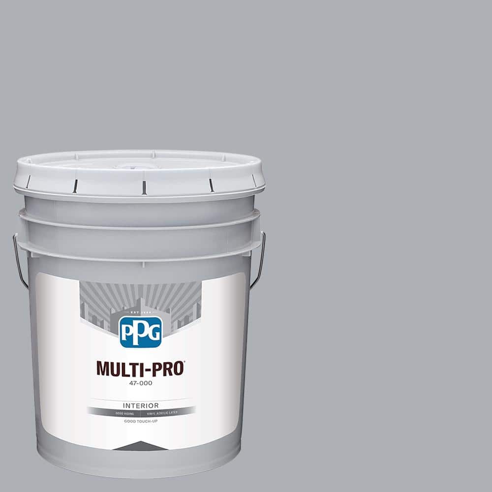 MULTIPRO 5 gal. PPG10134 Silver Charm Flat Interior Paint PPG10134MP05F The Home Depot