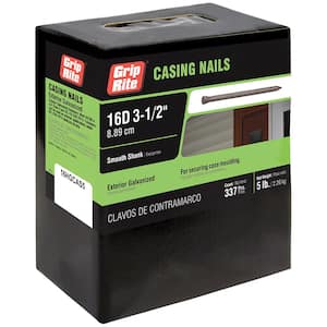 #12-1/2 x 2-1/2 in. 8-Penny Hot-Galvanized Steel Casing Nails (5 lb.-Pack)